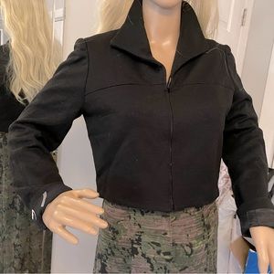 Wool waist jacket Zipper front fully lined